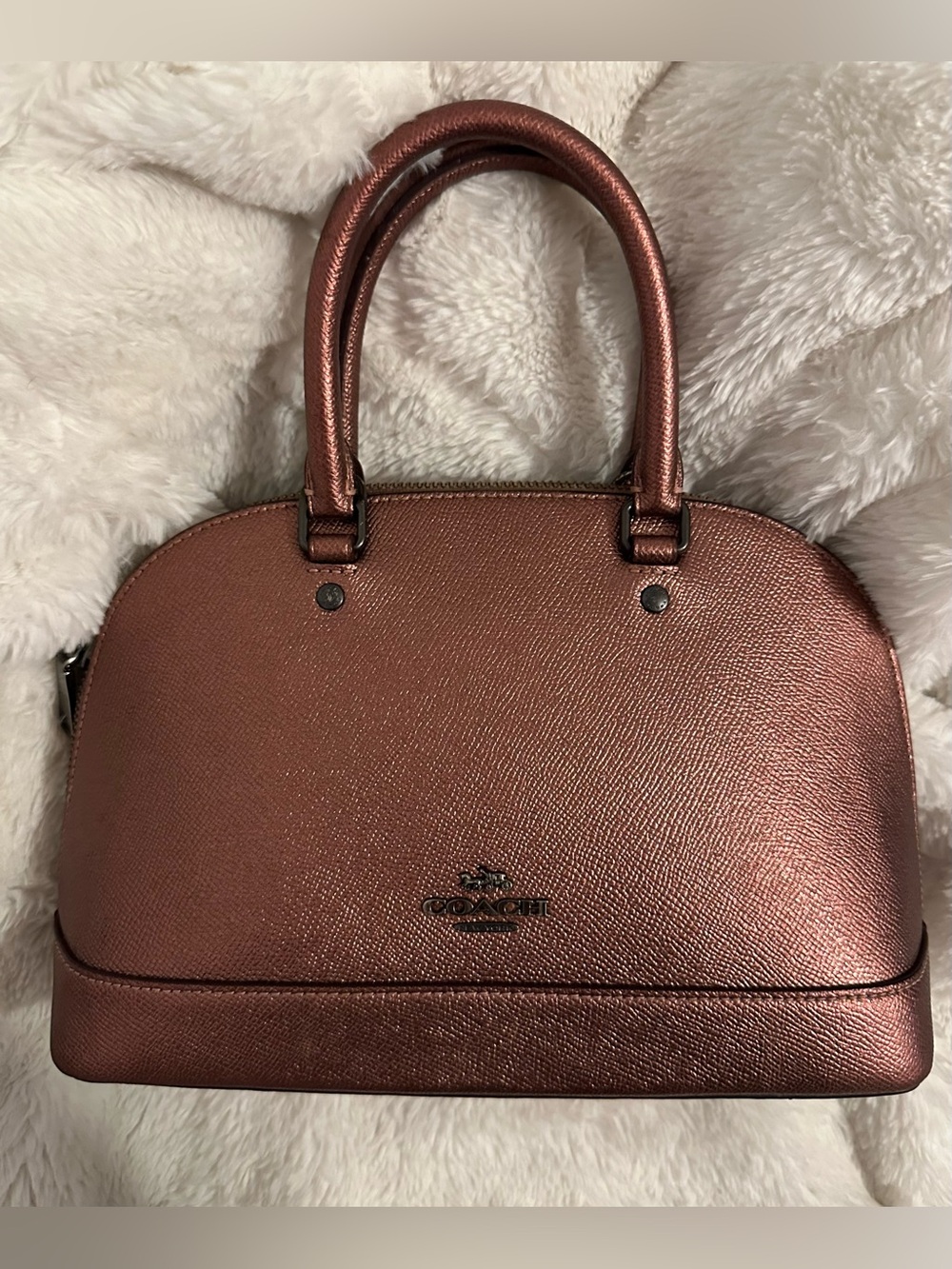 Coach Metallic Sierra Rose Dome Satchel - Coach